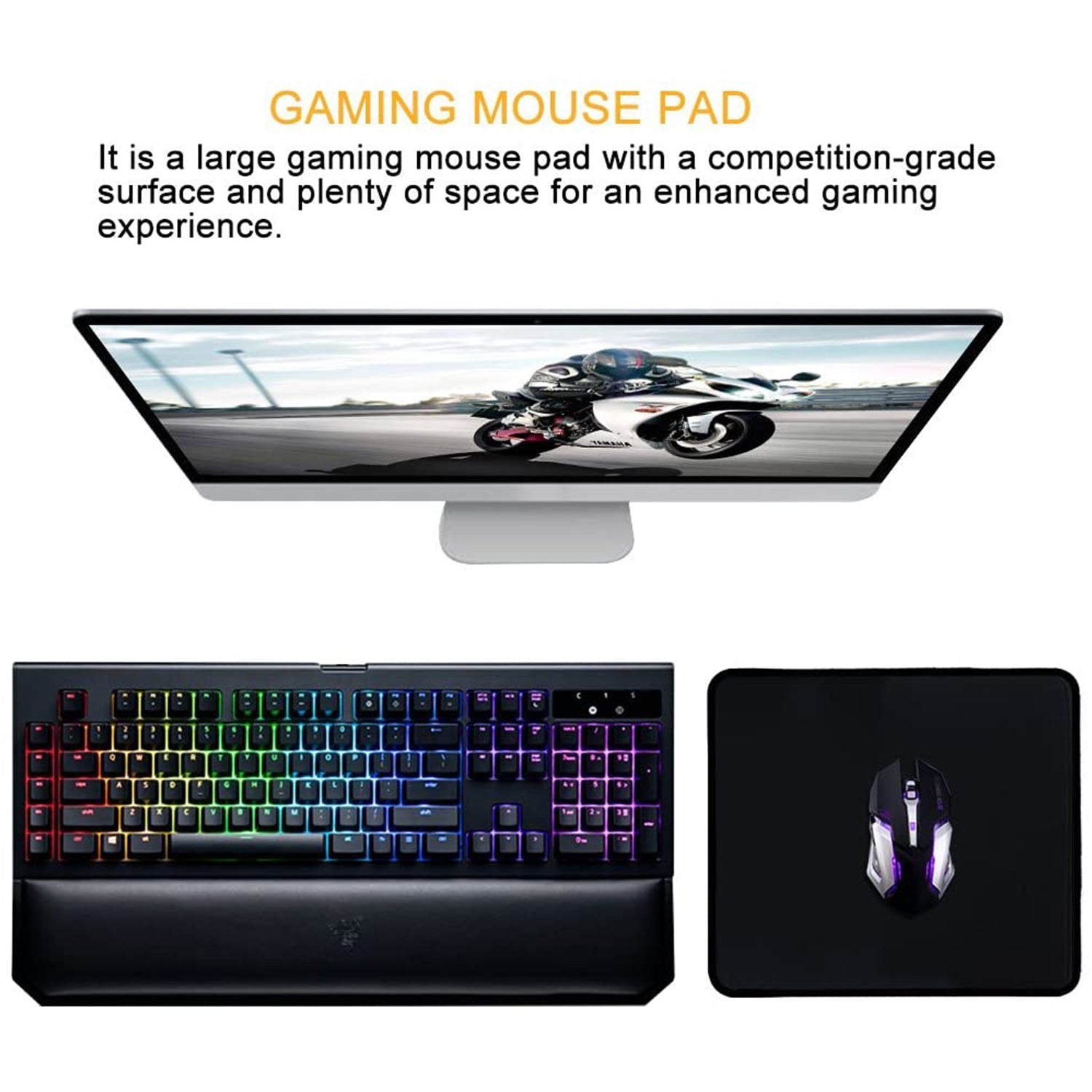 Mouse pad with a minimalistic design, enhancing computer mouse usage Mouse pad with a minimalistic design, enhancing computer mouse usage